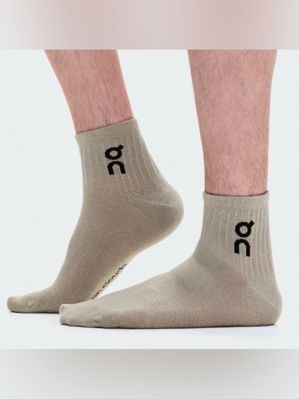 ON CLOUD MID LOGO SOCKS GRAY & BEIGE SET OF 5 PAIRS